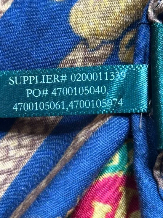 Lauren Ralph Lauren Women's 3X Shirt Crest Crown Gold Rope and Medallion AOP - Picture 5 of 9